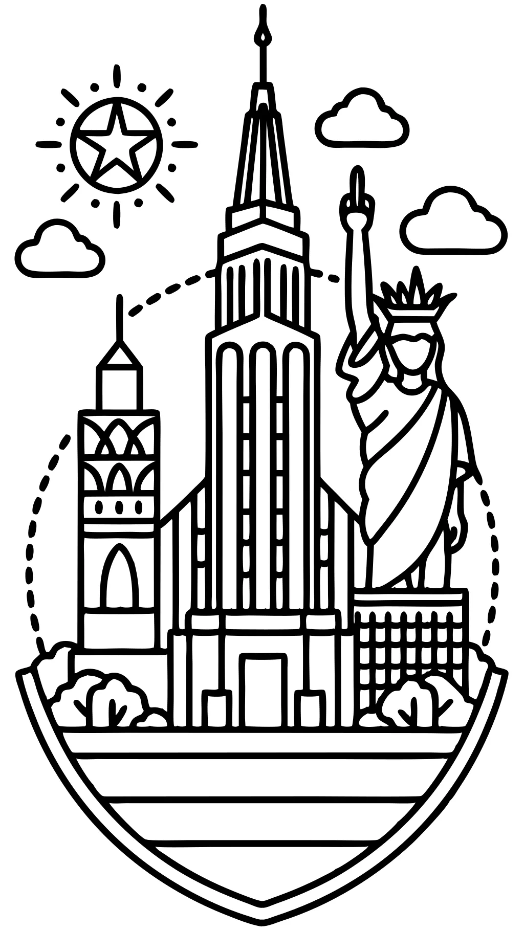 coloring pages of new york